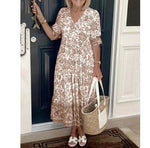 Sabine Midi Print Dress Sabine Midi Print Dress Louise Perrin Brown 8 