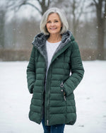 Marianne Quilted Coat - Wool-Effect Marianne Quilted Coat - Wool-Effect Louise Perrin Dark Green S 