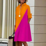 Amance Short Shirt Dress Amance Short Shirt Dress Louise Perrin Orange & Pink 8 