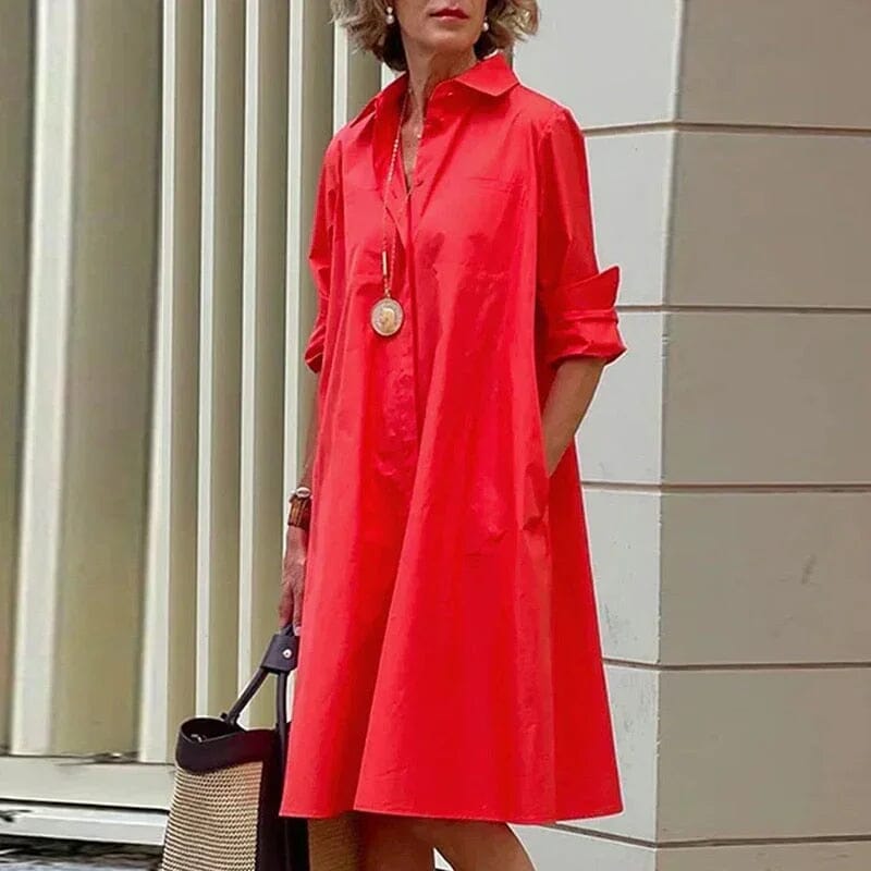 Amance Short Shirt Dress Amance Short Shirt Dress Louise Perrin Red 8 
