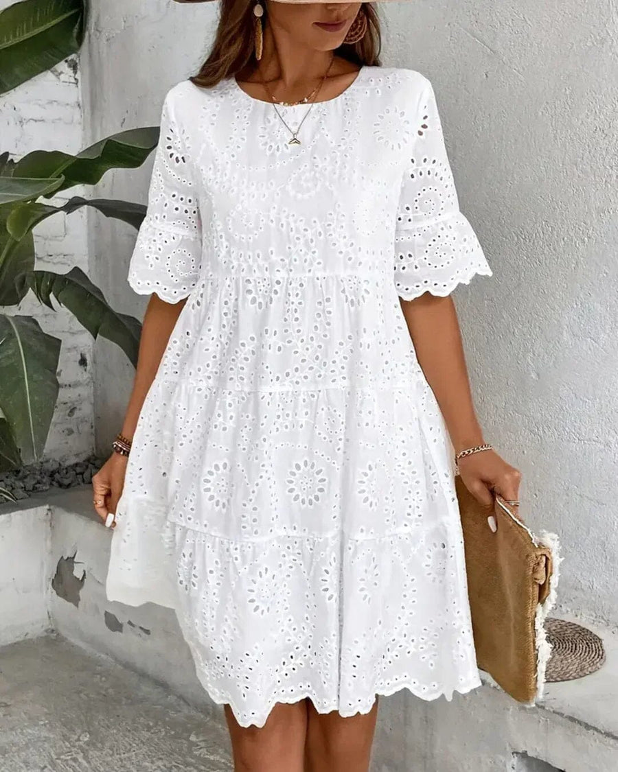 Anaelle Short Embroidered Dress Anaelle Short Embroidered Dress Louise Perrin 8 