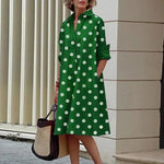 Amance Short Shirt Dress Amance Short Shirt Dress Louise Perrin Green Polka Dot 8 