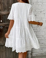 Anaelle Short Embroidered Dress Anaelle Short Embroidered Dress Louise Perrin 