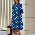 Amance Short Shirt Dress Amance Short Shirt Dress Louise Perrin Blue Polka Dot 8 