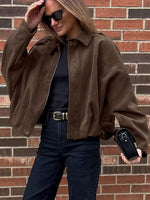 Thalina Bomber Jacket Thalina Bomber Jacket Louise Perrin Brown 8 