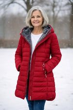 Marianne Quilted Coat - Wool-Effect Marianne Quilted Coat - Wool-Effect Louise Perrin Red S 