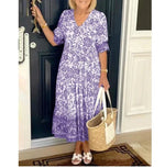 Sabine Midi Print Dress Sabine Midi Print Dress Louise Perrin Violet 8 