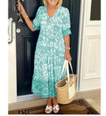 Sabine Midi Print Dress Sabine Midi Print Dress Louise Perrin Green 8 